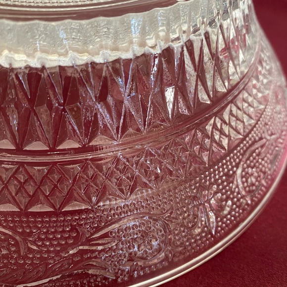 EUC VTG KIG Malaysia Clear Round Decorative Glass Serving Bowl - Picture 8 of 11